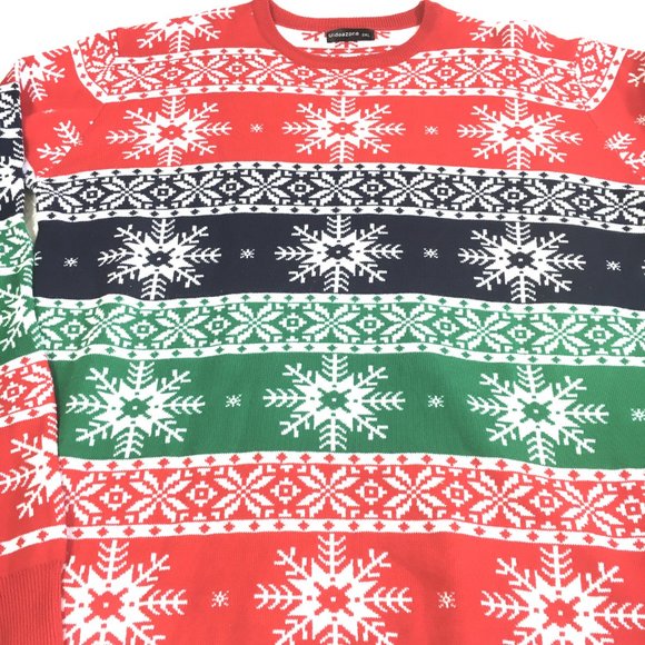 Ugly Christmas Sweater Ski Lodge Fair Isle Snowflakes Winter Sweater Unisex EUC - Picture 4 of 11